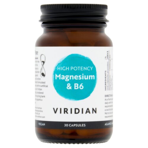 Viridian High Potency Magnesium & B6 30 Capsules