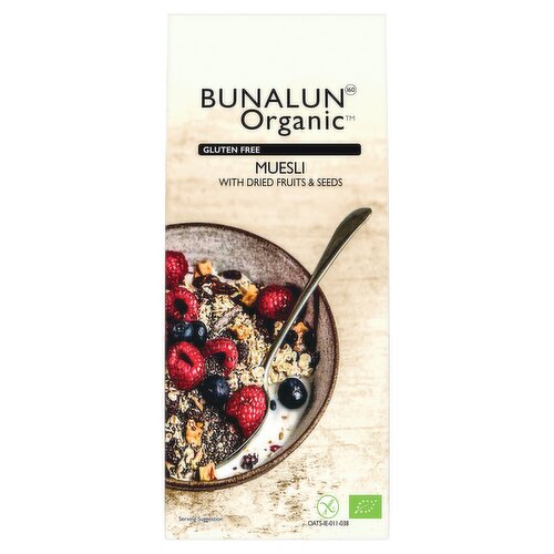 Bunalun Organic Gluten Free Muesli with Dried Fruits & Seeds 425g