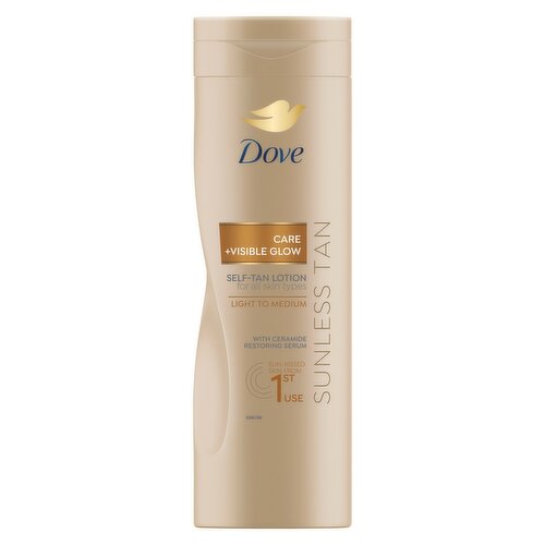 Dove Care + Visible Glow Light to Medium Self Tan Lotion 400 ml