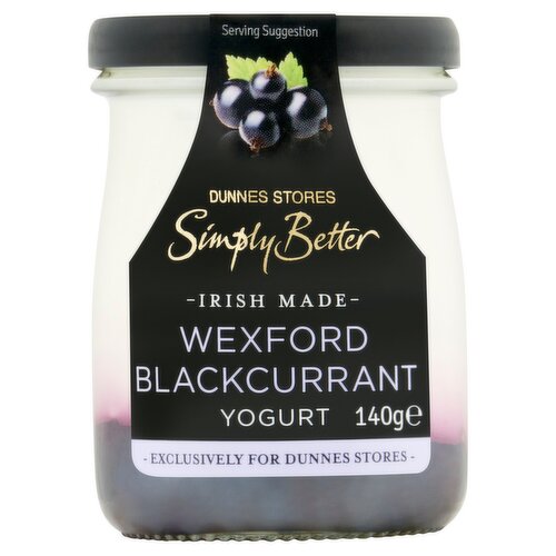 Dunnes Stores Simply Better Wexford Blackcurrant Yogurt 140g