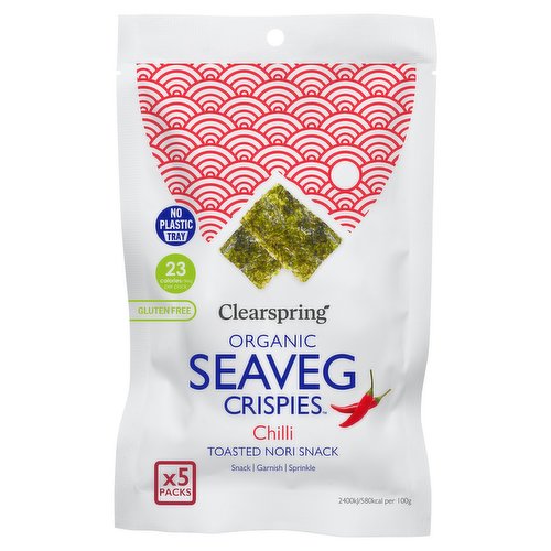 Clearspring Organic Seaveg Crispies Chilli 5 × 4g