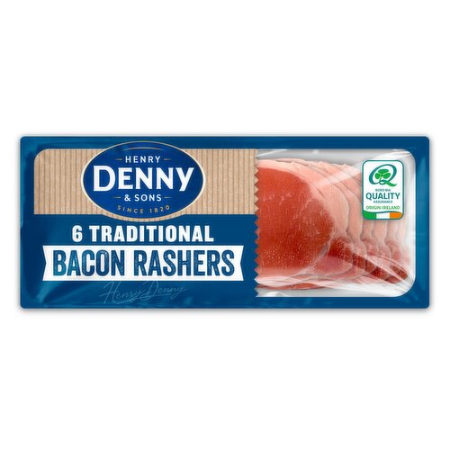 Henry Denny & Sons 6 Traditional Bacon Rashers 200g
