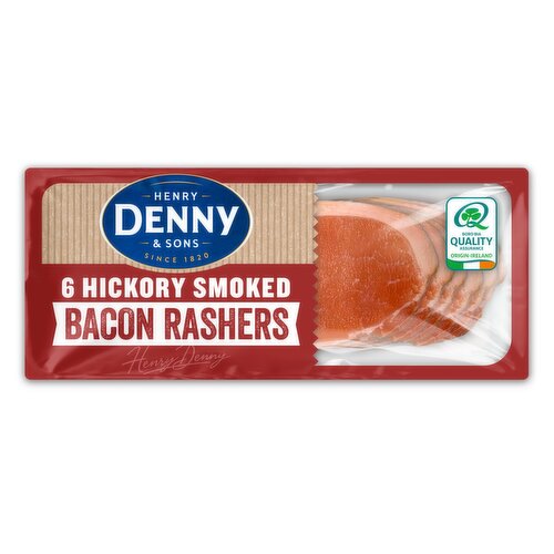 Henry Denny & Sons 6 Hickory Smoked Bacon Rashers 200g