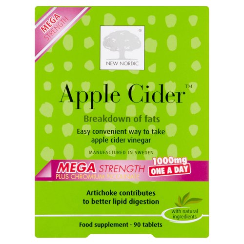 New Nordic Apple Cider Mega Strength 1000mg 90 Tablets 135.0g