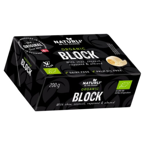 Naturli' organic butter block Alternative. 100% Plant Based Organic Vegan Block