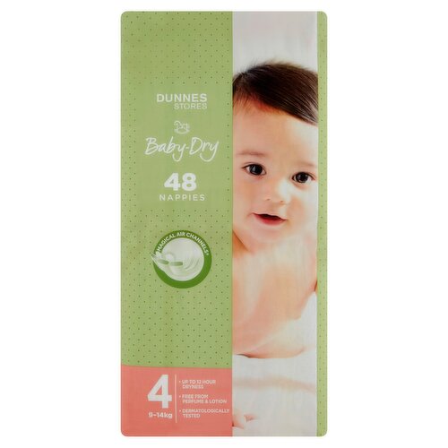 Dunnes Stores Baby-Dry 4 48 Nappies 9-14kg