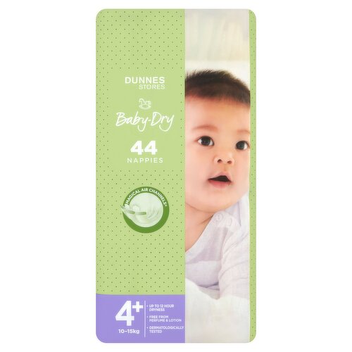 Dunnes Stores Baby-Dry 4+ 44 Nappies 10-15kg