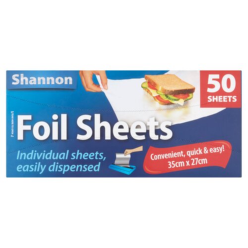 Shannon Pre-Cut Foil Sheets 50 Sheets 35cm x 27cm