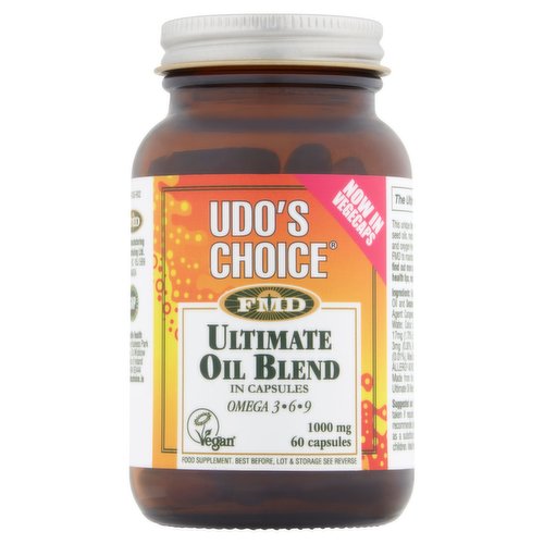 FMD Udo's Choice Omega 3, 6 & 9 Ultimate Oil Blend in Capsules 1000mg 60 Capsules