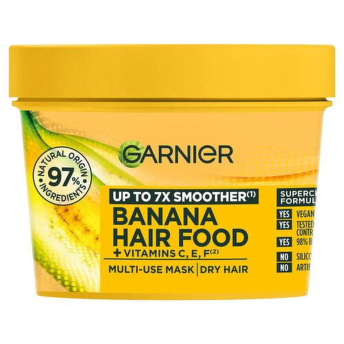 Garnier Ultimate Blends Hair Food, Banana 3-in-1 Dry Hair Mask Treatment, 400ml
