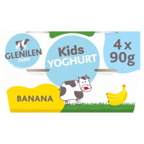 Glenilen Farm Kids Yoghurt Banana 4 x 90g (360g)