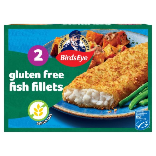Birds Eye 2 Breaded Gluten Free Fish Fillets 250g