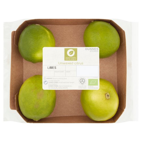 Dunnes Stores Organic 4 Unwaxed Citrus Limes