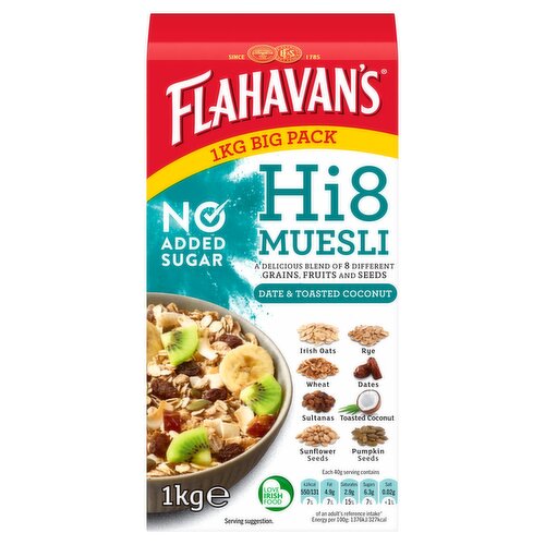 Flahavan's Hi8 Muesli Date & Toasted Coconut 1kg