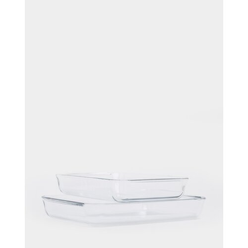 Pyrex Set Of 2 Roasters Clear