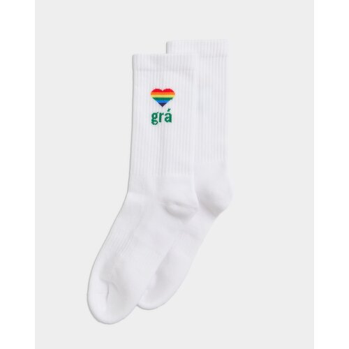 Women's Irish Slogan Long Tube Socks White 4-8