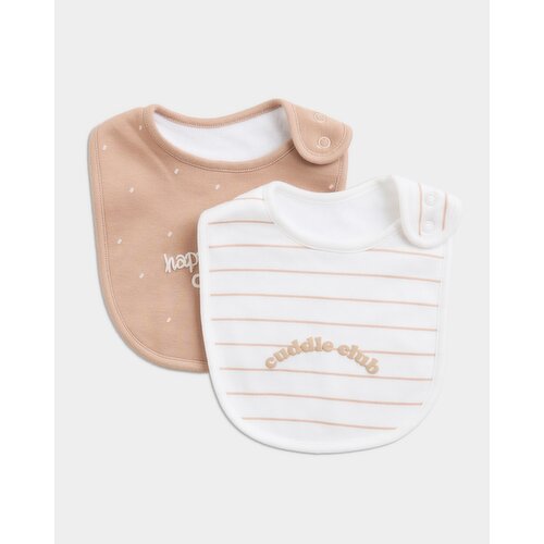 Cuddle Club Bibs - Pack Of 2 Beige