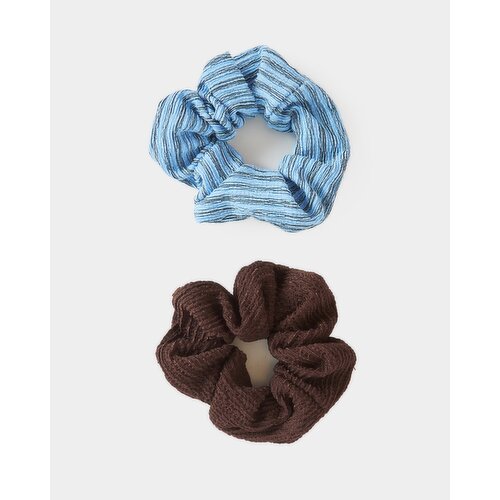 Textured Scrunchies - Pack Of 2 Multi