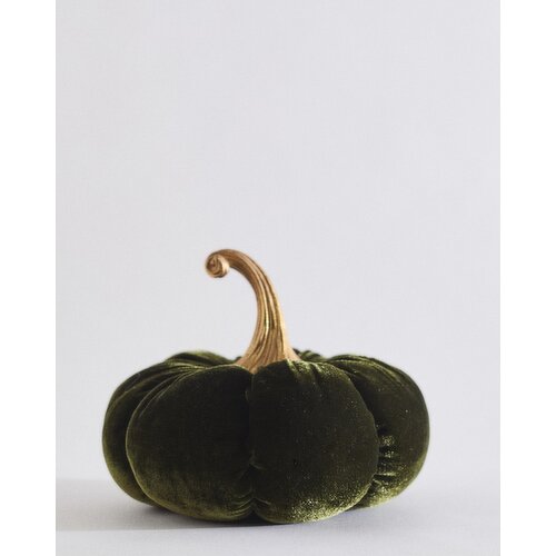 Medium Velvet Pumpkin Dark-Green