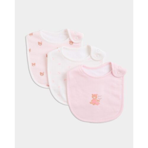 Floral Bibs - Pack Of 3 Beige