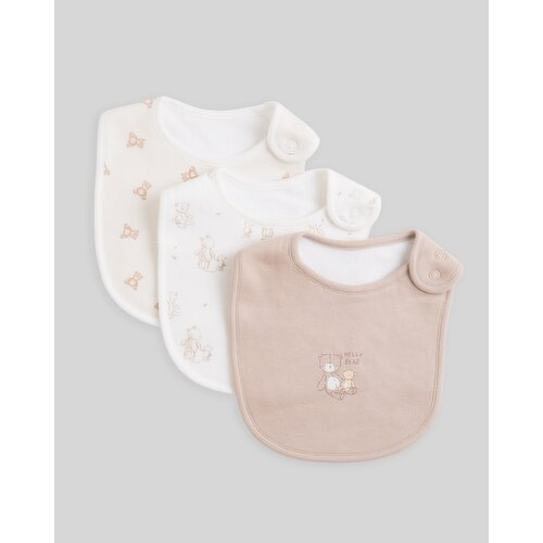 Bear Bibs - Pack Of 3 Taupe 
