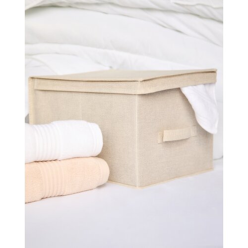 Rectangular Storage Box With Lid Natural