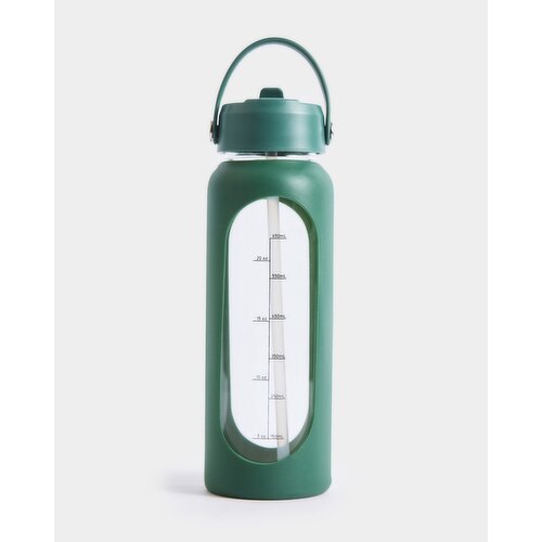 Silicone Glass Bottle - 800ml Green