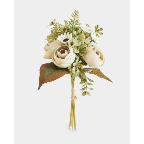 Mixed Faux Flower Bunch Green
