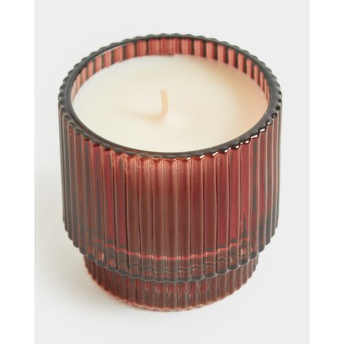 Vanilla & Tonka Mini Ribbed Candle Brown