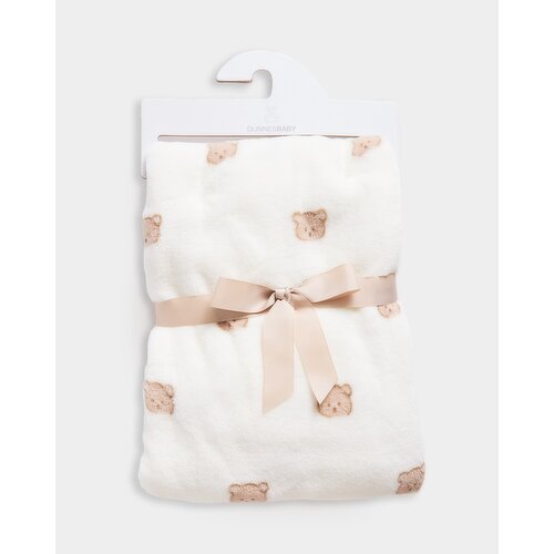 Teddy Printed Blanket Beige 