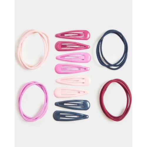 Hair Clips & Bobbins - Set Of 20 Multi