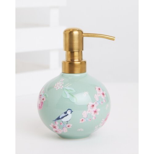 Carolyn Donnelly Eclectic Bird Soap Dispenser Light-Green 