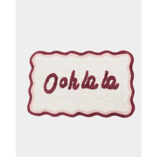 Slogan Bath Mat Pink 