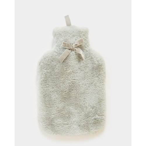 Fleece Hot Water Bottle Silver