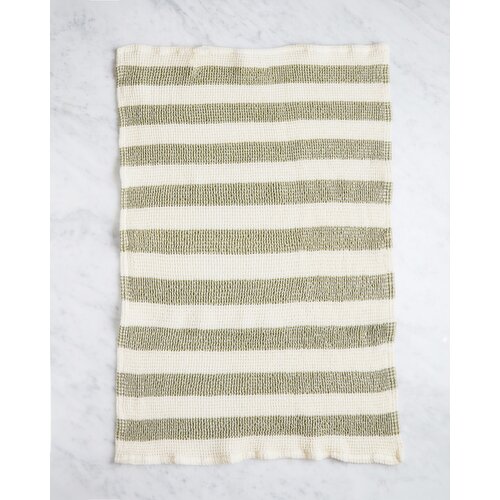 Helen James Considered Crinkle Tea Towel Green 