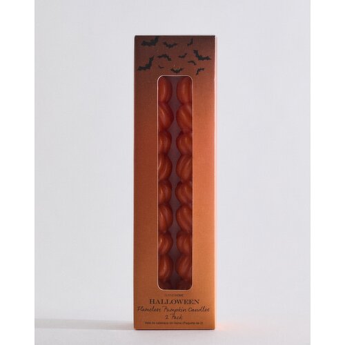 Flameless Pumpkin Candles - Pack Of 2 Orange 