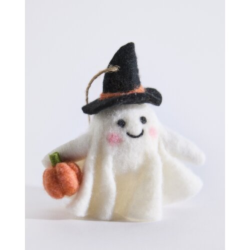 Felt Ghost Hanging Decoration White