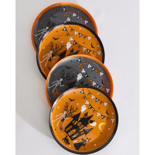 Halloween Plates - Pack Of 4 Multi