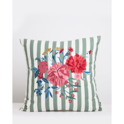 Carolyn Donnelly Eclectic Embroidered Large Cushion Multi