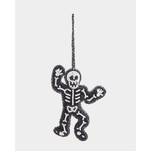 Beaded Skeleton Hanging Decoration Black