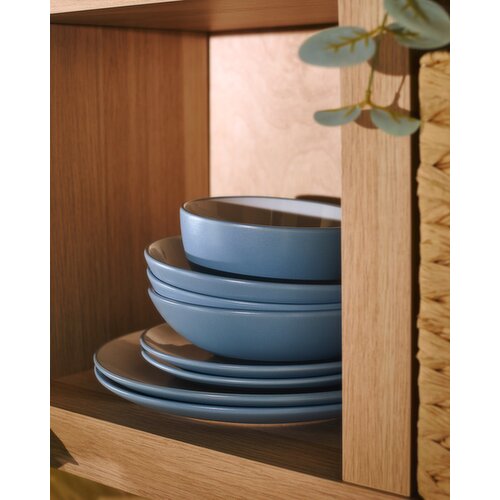 Stoneware Dinner Set - 12 Piece Blue 
