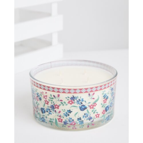 Carolyn Donnelly Eclectic 4 Wick Decal Candle Blue 