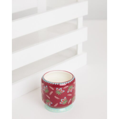 Carolyn Donnelly Eclectic Fashion Ceramic Candle Burgundy