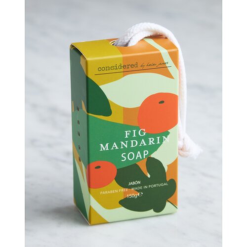 Helen James Considered Fig Mandarin Soap On A Rope Green