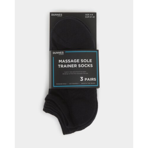 Women's Trainer Socks Black 4-8