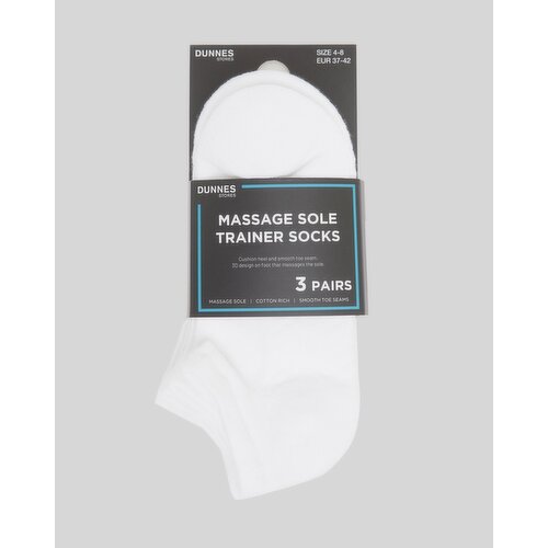 Women's Trainer Socks White 4-8