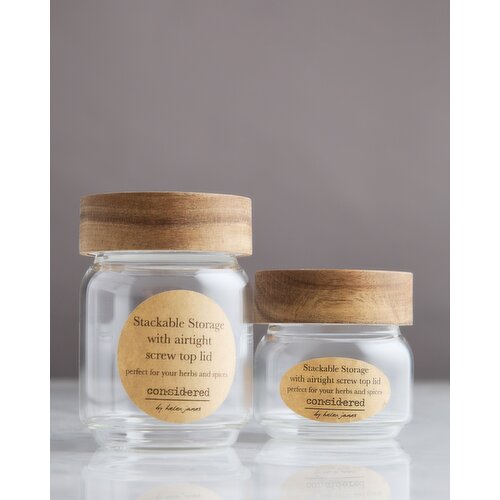 Helen James Considered Stackable Jar Wood Xs
