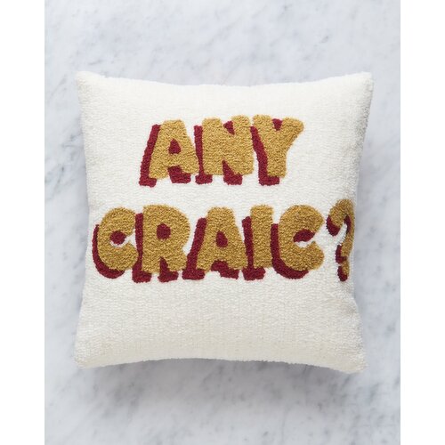 Helen James Considered Any Craic Cushion Red 
