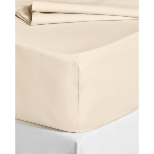 Luxury Percale Fitted Sheet 180 Thread Count - Single Cream Single