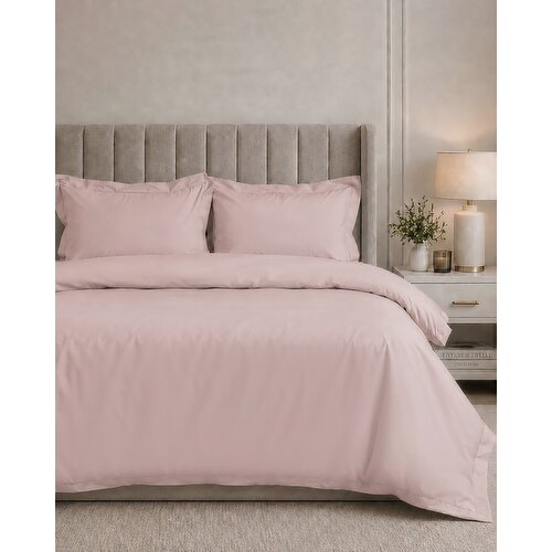 Egyptian Cotton Duvet Cover Set Pink King Size